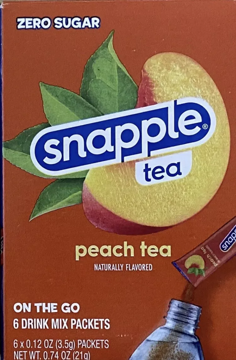 Singles To Go Snapple Zero Sugar Peach Tea Drink Mix 21g (6 Sticks)