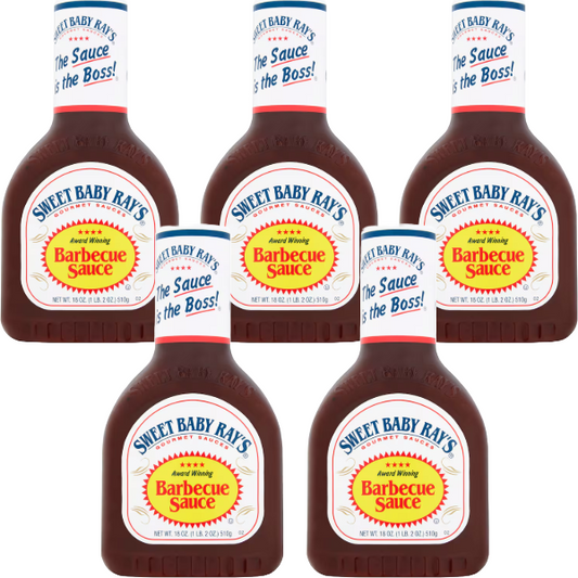 (5 Pack) Sweet Baby Ray's Original Barbecue Sauce 510g (Best Before Date Oct 2025)