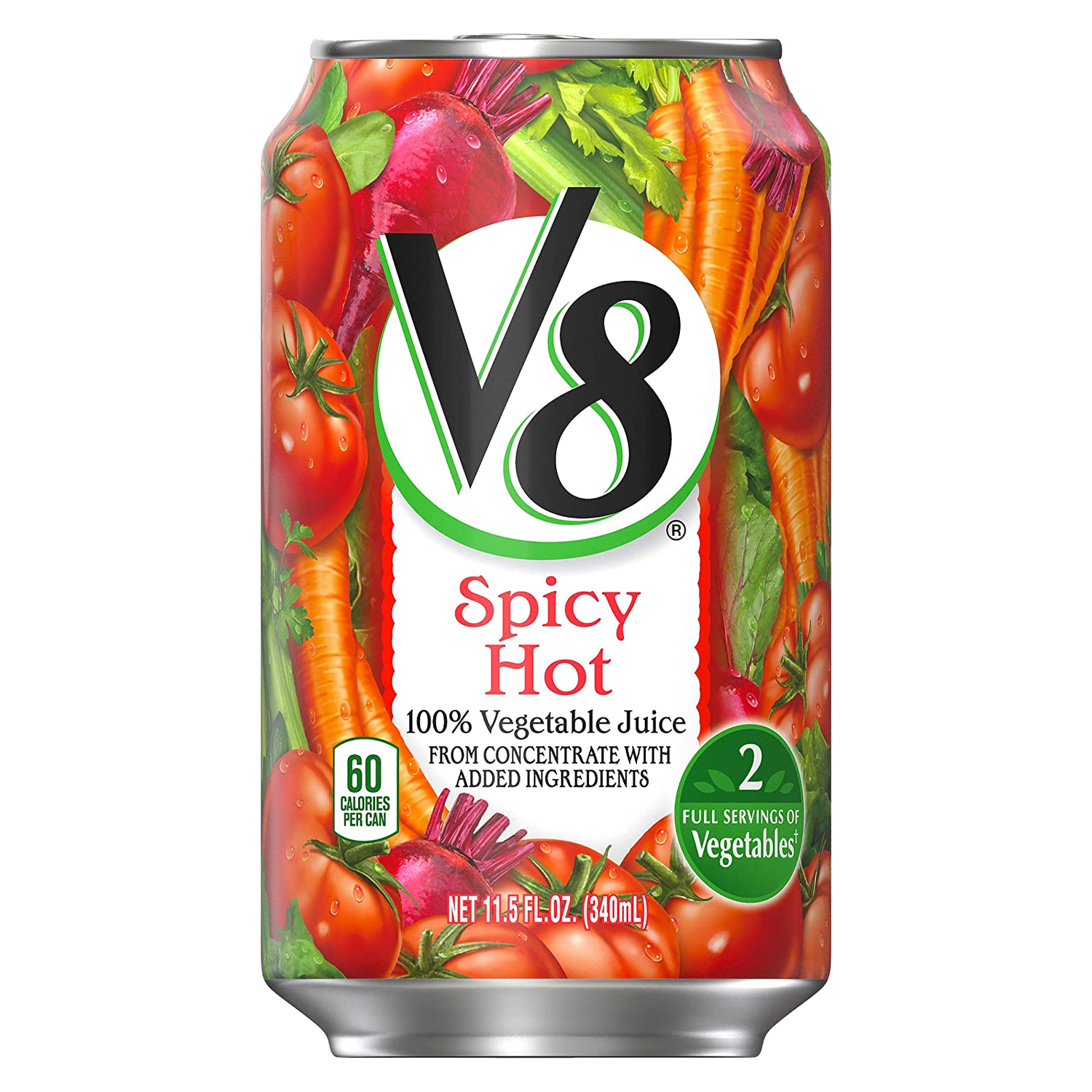 V8 Spicy Hot 100% Vegetable Juice 340ml (Best Before : Nov 2025)