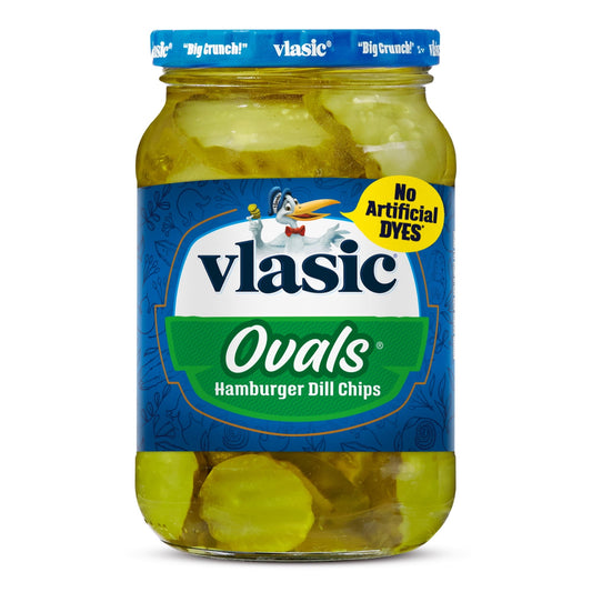 Vlasic Ovals Hamburger Dill Chips Pickle 473ml