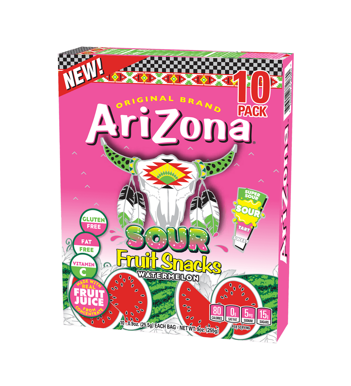 Arizona Sour Fruit Snacks Watermelon Box 255g (Best Before 06/2026)