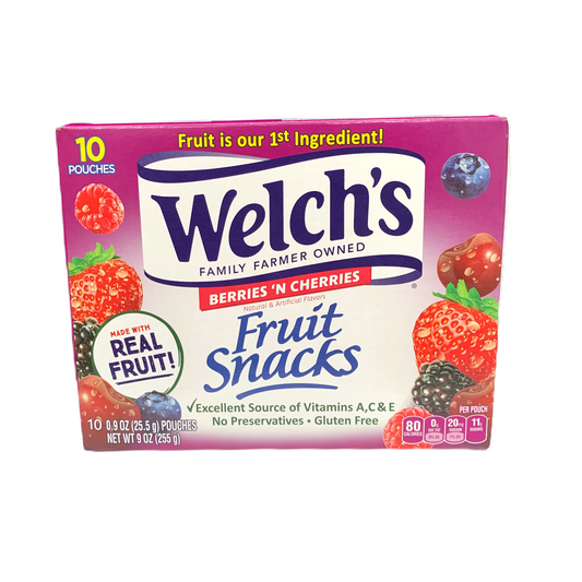 Welch's Berries n' Cherries Fruit Snacks 227(Best Before : 08 Sep 2025)
