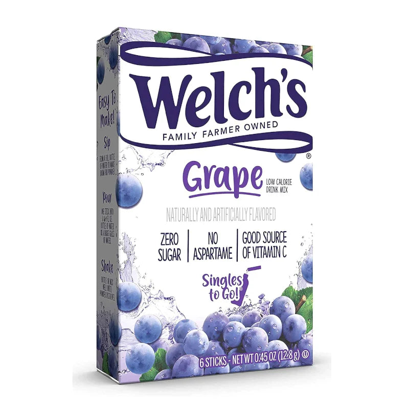 Singles To Go Welch's Grape Drink Mix 13.5g (6 Sticks)