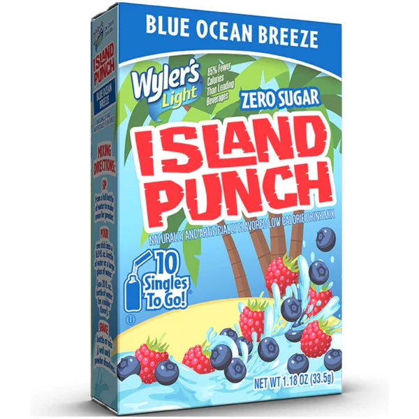 Singles To Go Wyler's Light Blue Ocean Breeze Drink Mix 33.5g (10 Sticks)