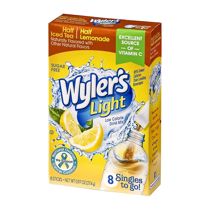 Singles To Go Wyler's Light Lemon Iced Tea Drink Mix 13.3g (8 Sticks)