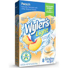 Singles To Go Wyler's Light Peach Drink Mix 17.8g (8 Sticks)