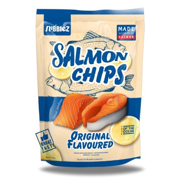Nibblez Original Salmon Chips 50g (Best Before : Sep 2026)
