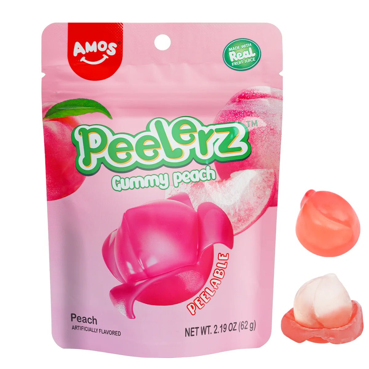 Amos Peelerz Peach 85g (Best Before : 09 Sep 2026)