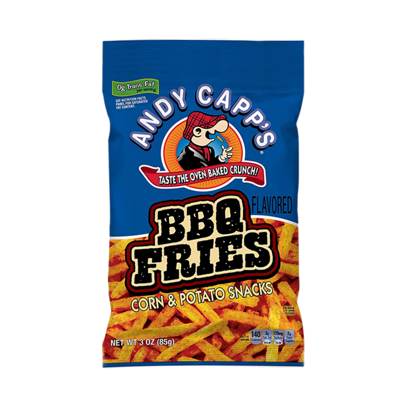 Andy Capp's BBQ Fries Corn & Potato Snacks 85g(Best Before Date June 26)