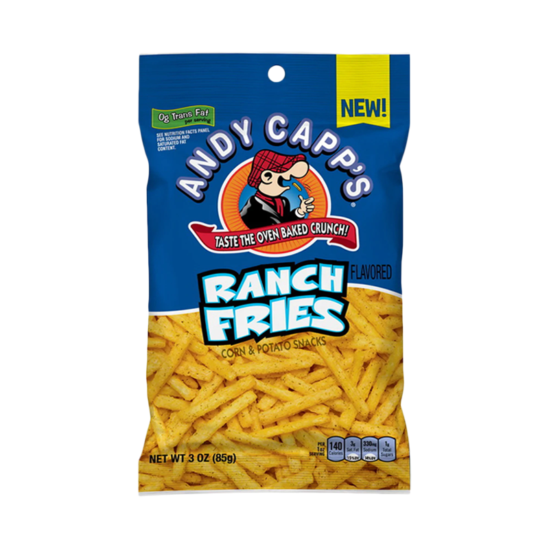 Andy Capp's Ranch Fries Corn & Potato Snacks 85g (Best Before : 24 Jul 2026)