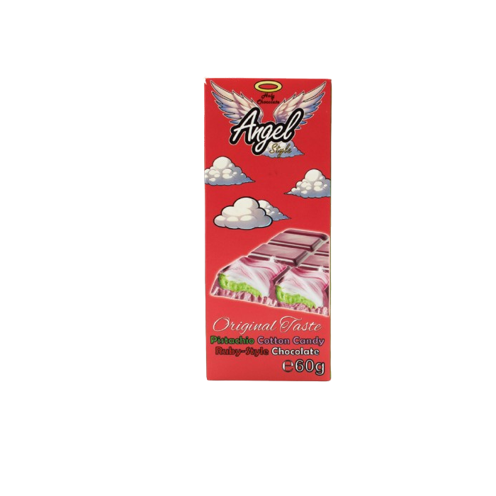 Angel Original Pistachio Cotton Candy Ruby-Style Chocolate 60g (Best Before 04/2026)