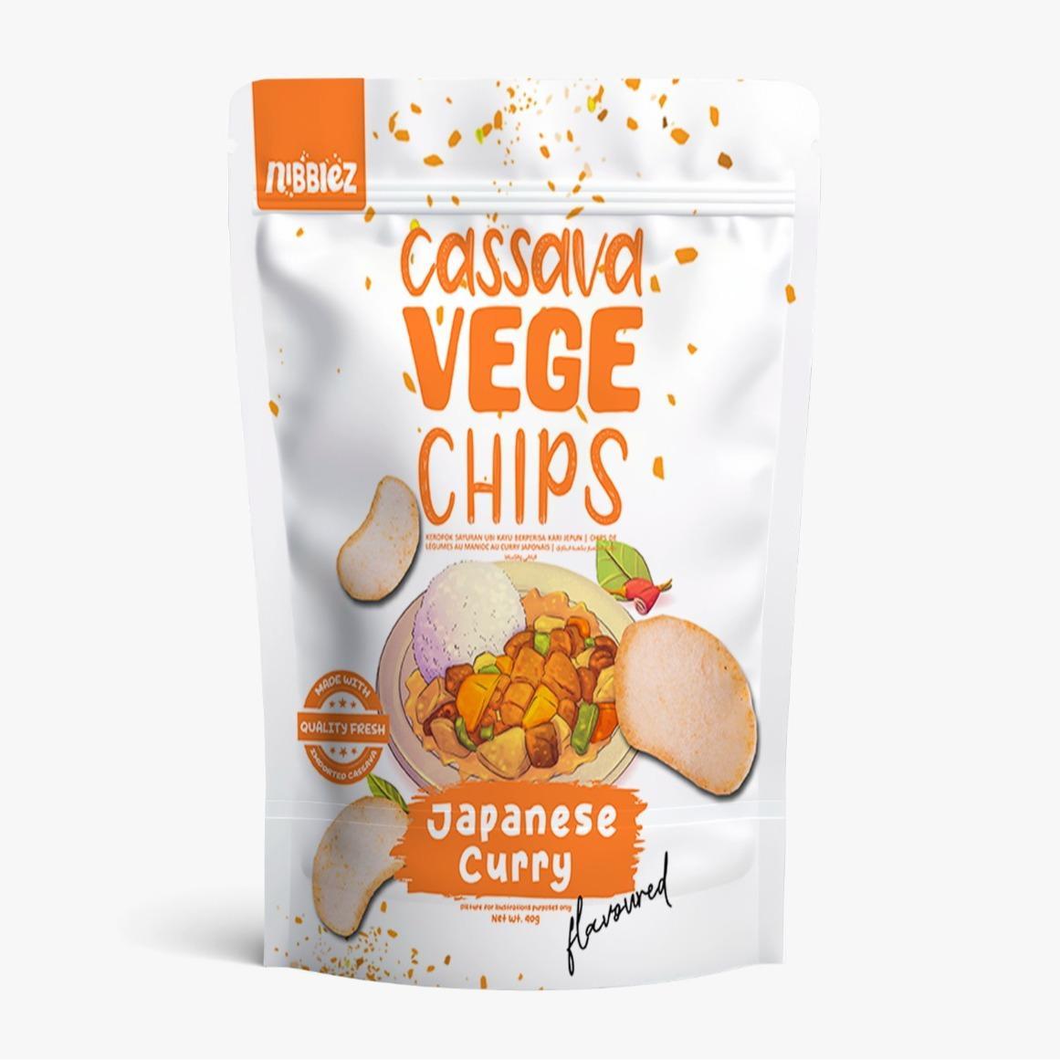 Nibblez Japanese Curry Cassava Vege Chips 40g (Best Before : Sep 2026)