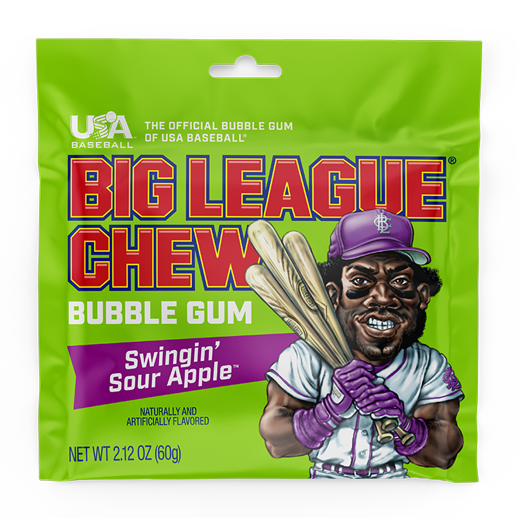 Big League Chew Bubble Gum 60g | Swingin' Sour Apple