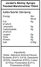 Skinny Mixes Sugar Free Toasted Marshmallow 750ml