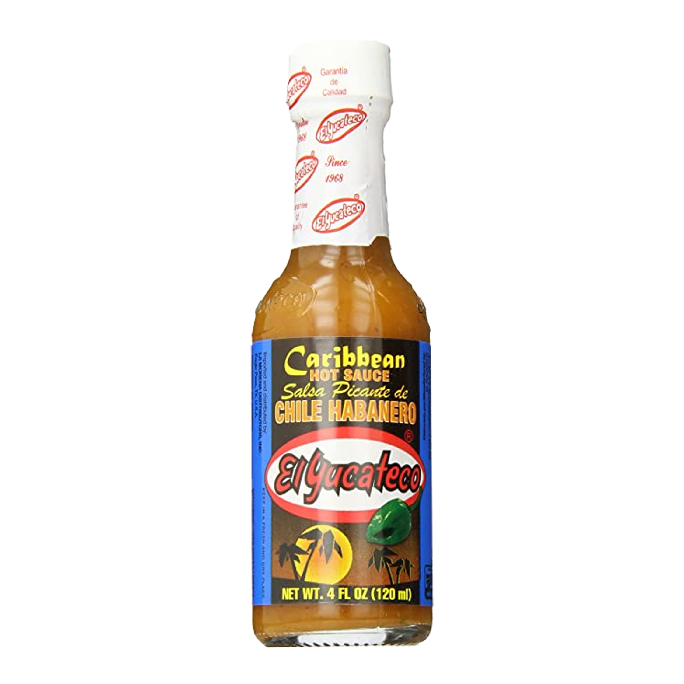 El Yucateco Salsa Picante De Chile Habanero Caribbean Hot Sauce 120ml(BBD 12/12/2025)