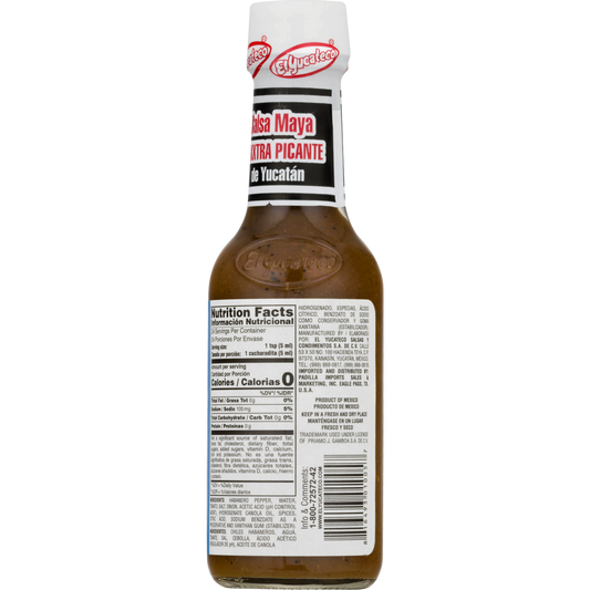 El Yucateco Salsa Picante Kutbil-ik De Chile Habanero Xxxtra Hot Sauce 120ml