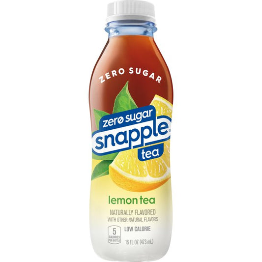 Snapple All Natural Zero Sugar Lemon Tea Flavoured Juice Drink 473ml - Pack of 6