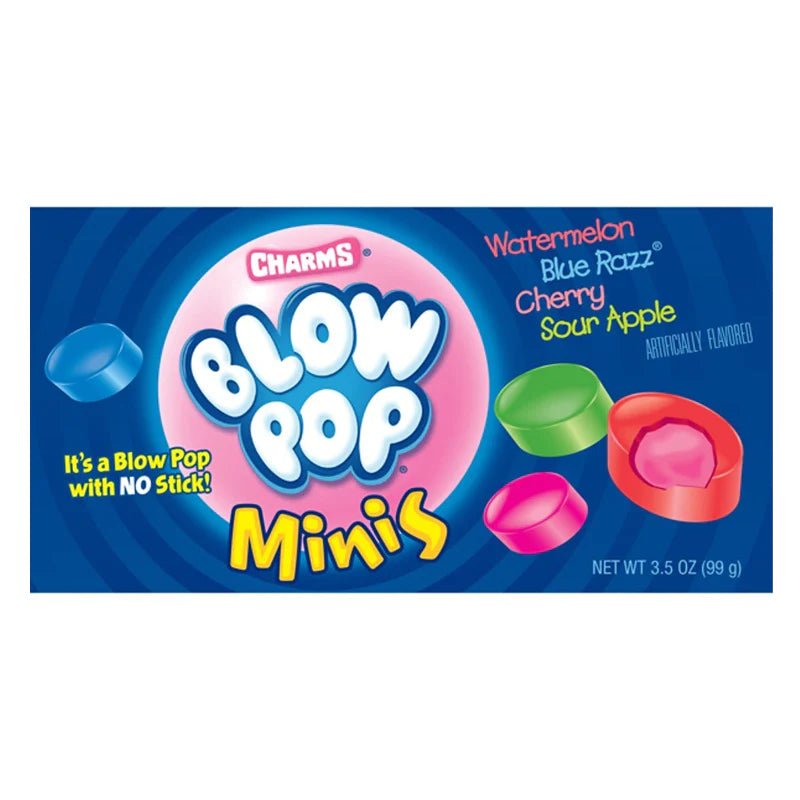 Charms Blow Pop Minis Theatre Box Candy 99g (Best Before Date 04/2025)