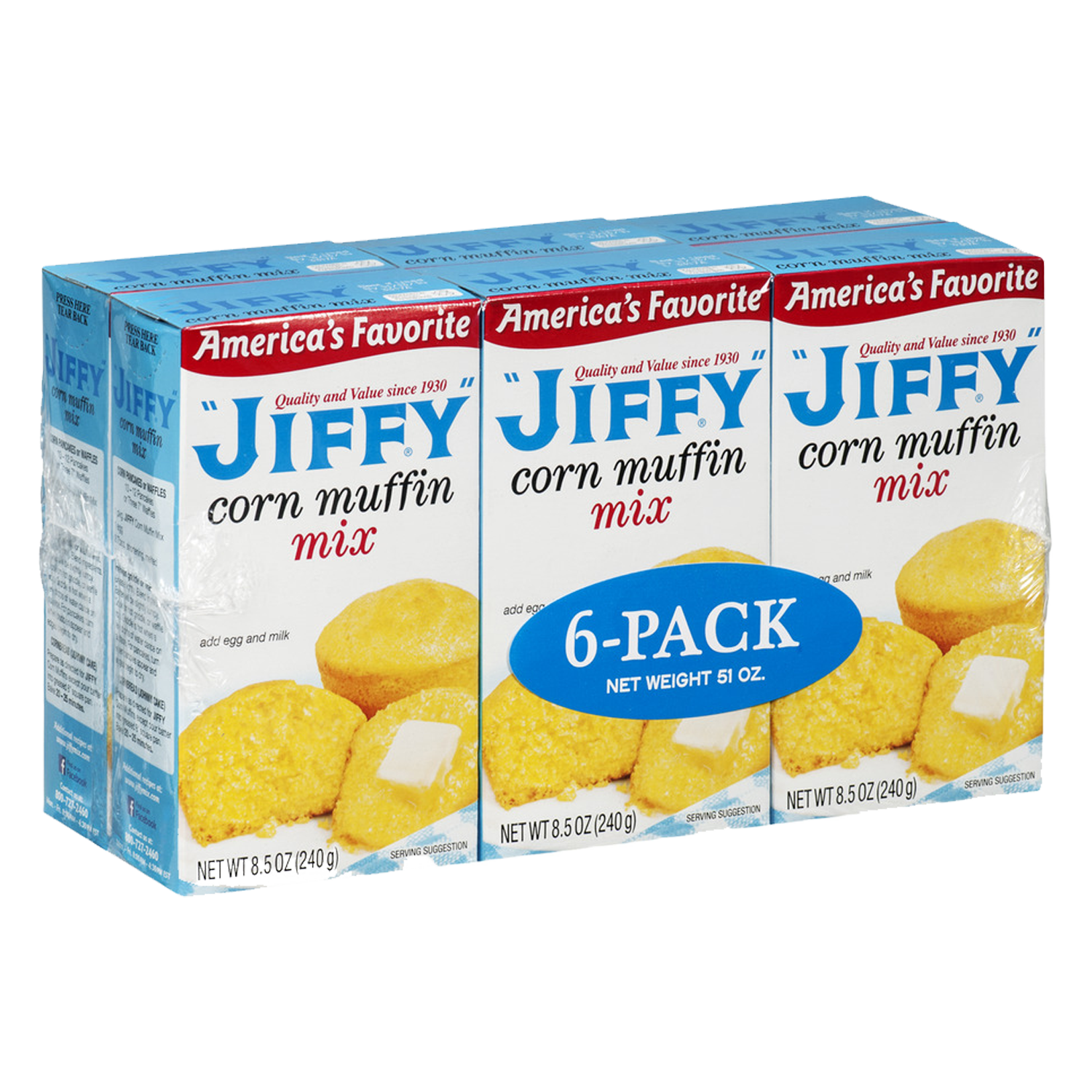 Jiffy Corn Muffin Mix 240g 6-Pack