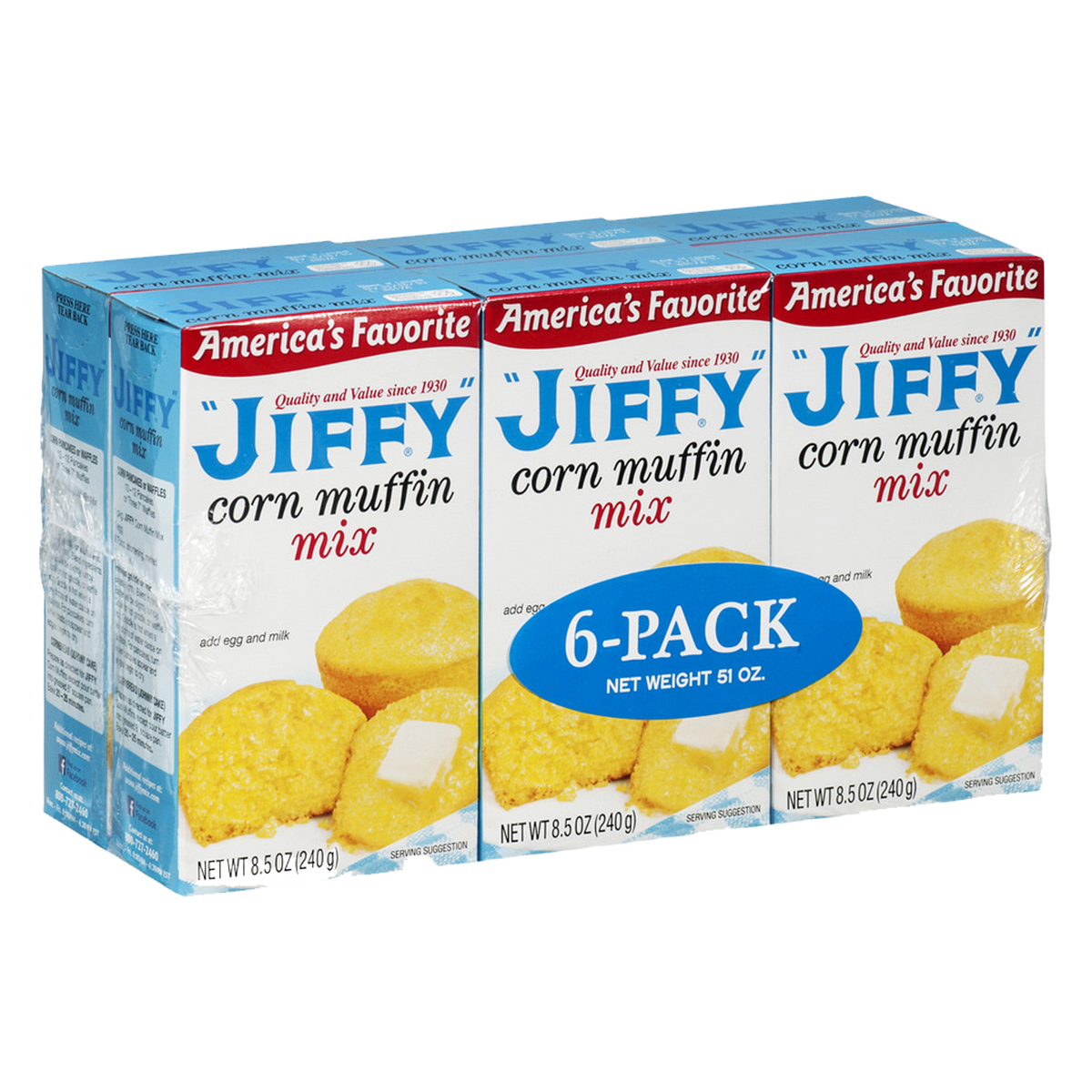 Jiffy Corn Muffin Mix 240g 6-Pack
