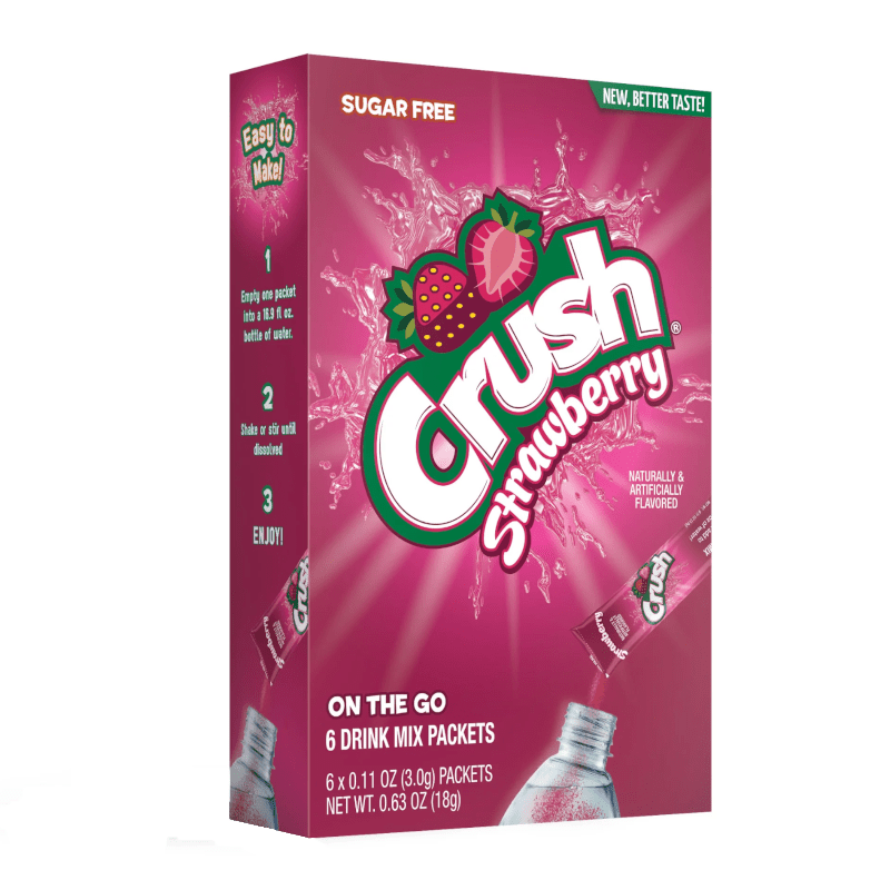 Crush Singles To Go Strawberry Drink Mix