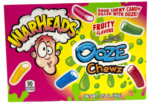 Warheads Theatre box Bundle | ooze chewz 99g | Galactic cubes 99g | Lil Worms 99g | Wedgies 99g | Cubes 99g