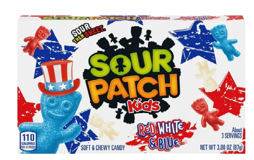 Sour Patch Theatre box 3 pack Extreme | Red White & Blue | Soft & Chewy
