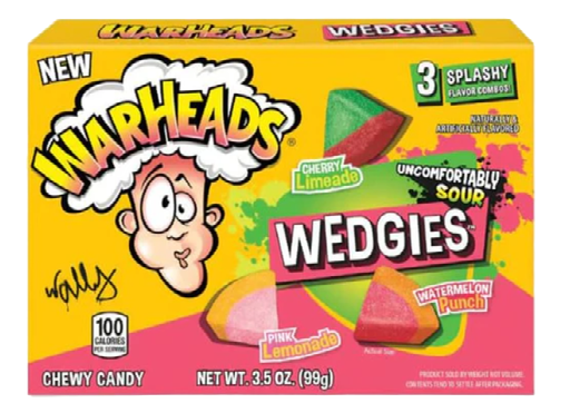 Warheads Theatre box Bundle | ooze chewz 99g | Galactic cubes 99g | Lil Worms 99g | Wedgies 99g | Cubes 99g