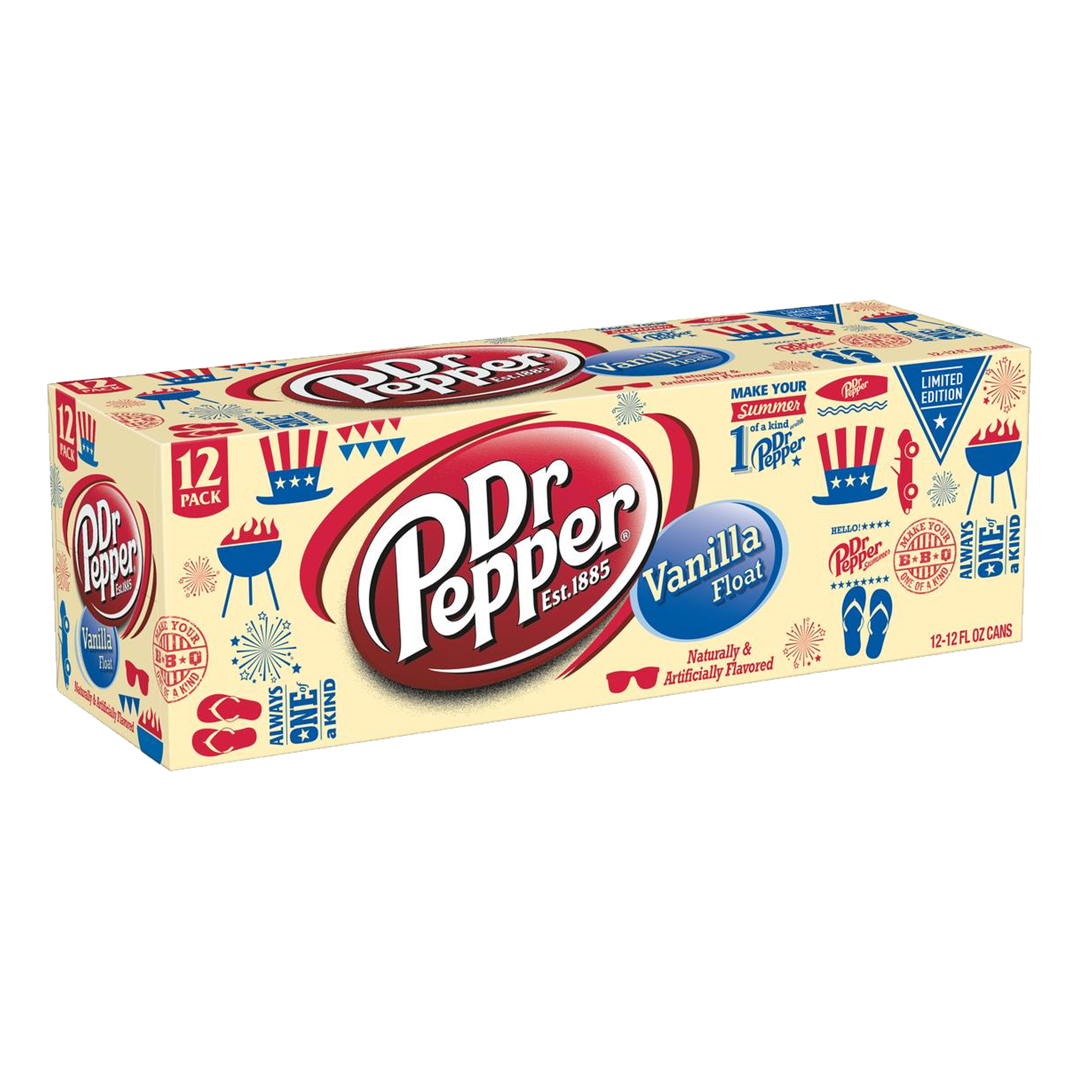 Dr Pepper Vanilla Float Flavoured Soda 355ml sold by American grocer Uk