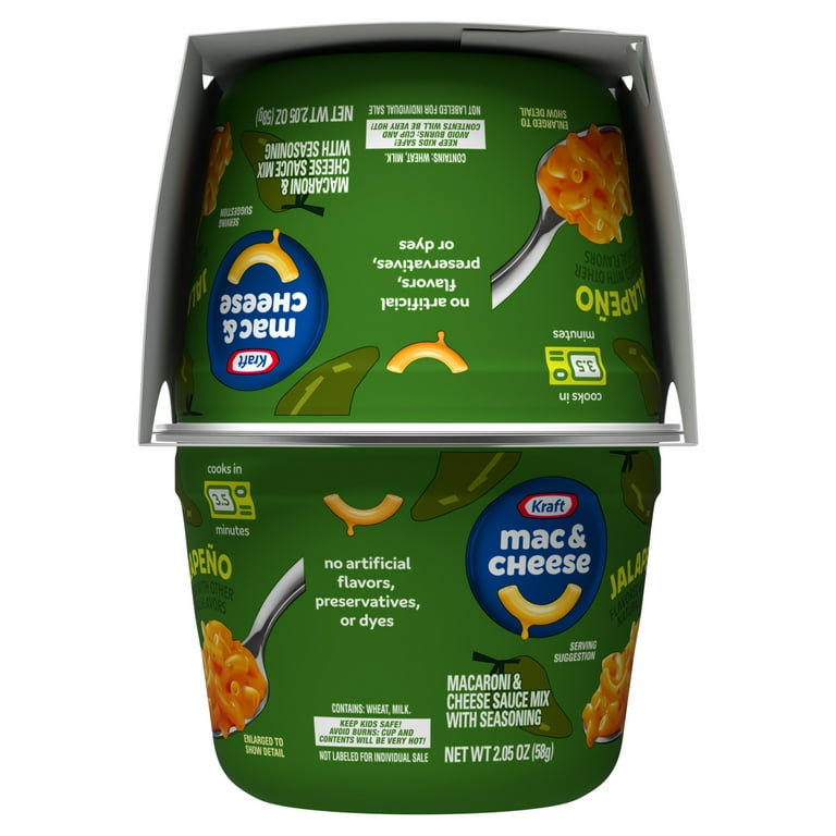 Kraft Mac & Cheese Jalapeno Cups 4 Pack 232g