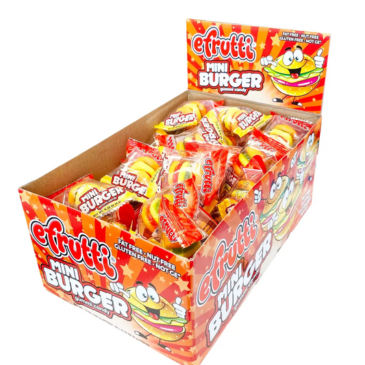 Efrutti Mini Burger Gummi Candy 60 Pieces(Best Before Date:-25/03/2025)