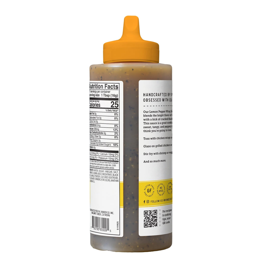 Kinder's Wing Sauce Lemon Pepper 439g