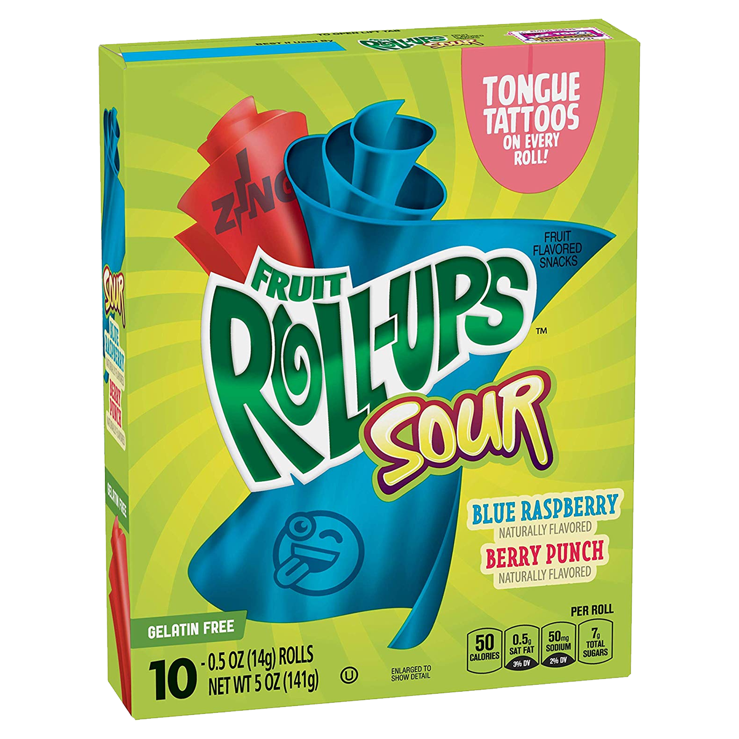Fruit Roll Ups Sour Fruit Flavoured Snacks 141g