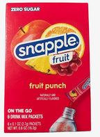 Singles To Go Snapple Zero Sugar Fruit Punch Tea Drink Mix 18g (6 Sticks)