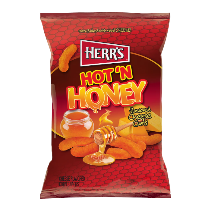 Herr's Hot 'N Honey Cheese Curls 170g (Best Before : July 2026)