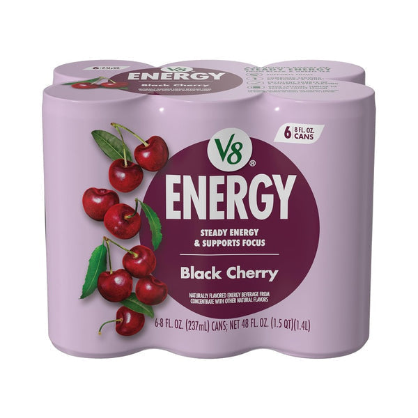 V8 Energy Black Cherry (6 x 237ml)