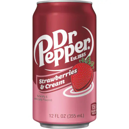 Dr Pepper Strawberries & Cream Flavoured Soda 355ml