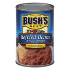 Bush's Best Refried Frijoles Refritos Traditional Beans 454g (Dented Tin)