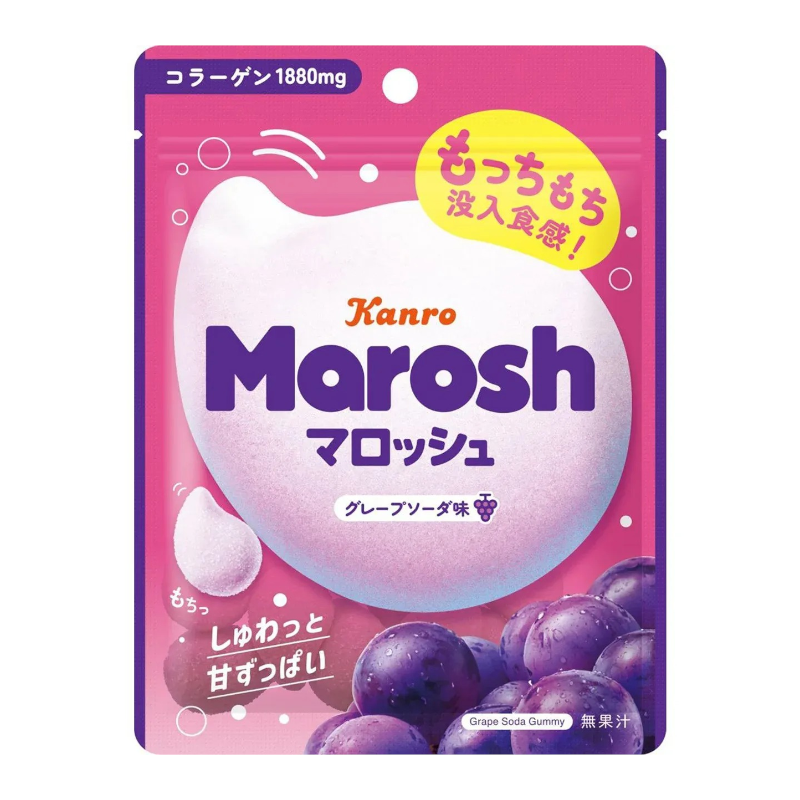 Kanro Marosh Gummy Marshmallow Grape Soda 50g