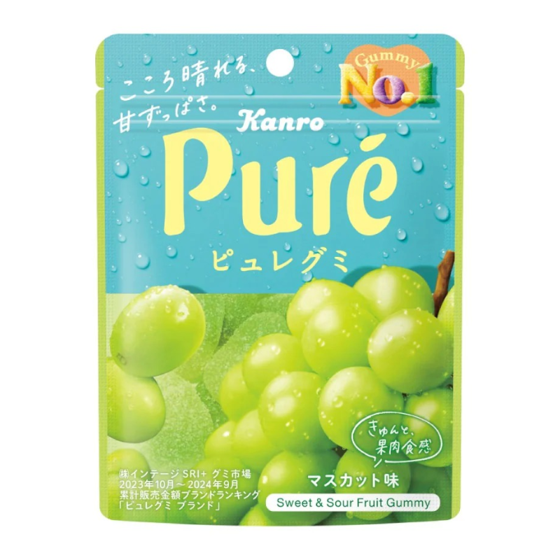 Kanro Pure Gummy Muscat Grape 56g (Best Before : 28 July 2026)