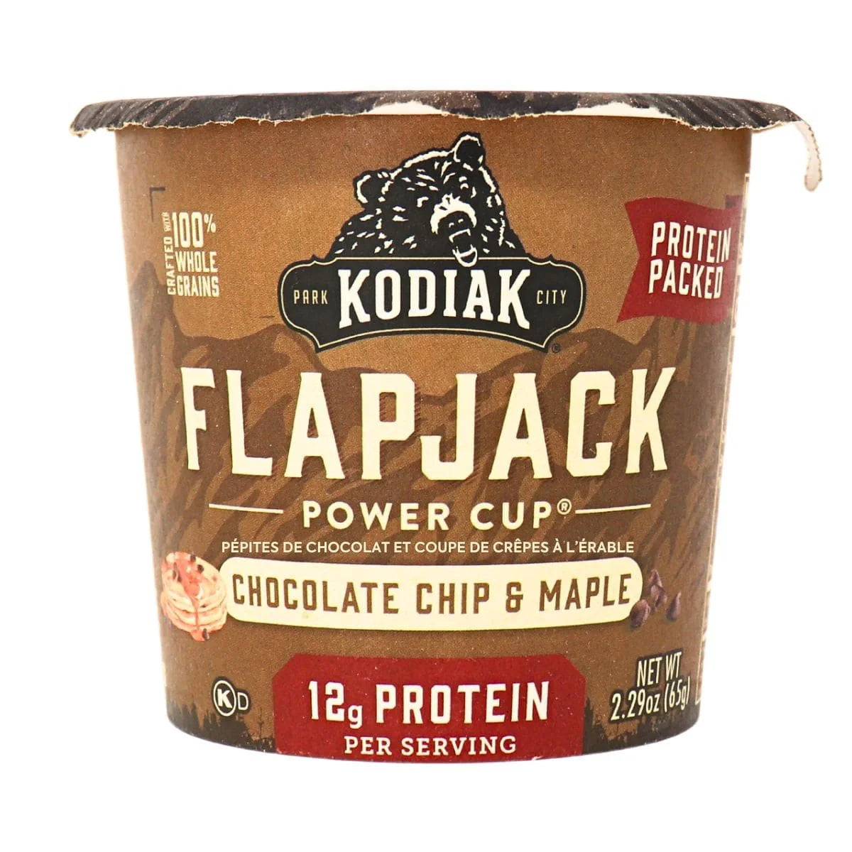 Kodiak Cakes Flapjack Power Cup, Chocolate Chip & Maple 65g (Best Before : 13 May 2026)