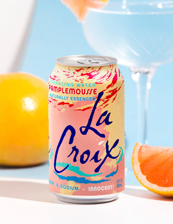 La Croix Pamplemousse/Grapefruit Sparkling Water 355ml | Naturally Essenced, 0 Calories, 0 Sweetener, 0 Sodium