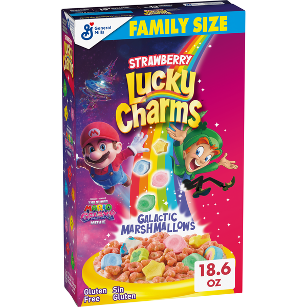 General Mills Lucky Charms x Super Mario Strawberry Galatic Marshmallows 297g