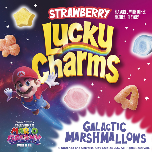 General Mills Lucky Charms x Super Mario Strawberry Galatic Marshmallows 297g