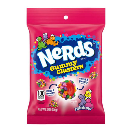 Nerds Gummy Clusters Candy Peg Bag 85g