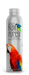 RainForest Artesian Water from Costa Rica, Aluminium Reusable Bottle 500mL