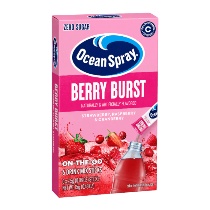 Ocean Spray Singles To Go Berry Burst Drink Mix
