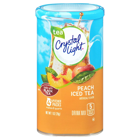 Crystal Light Peach Iced Tea Drink Mix 28g (Best Before : 09 July 2026)