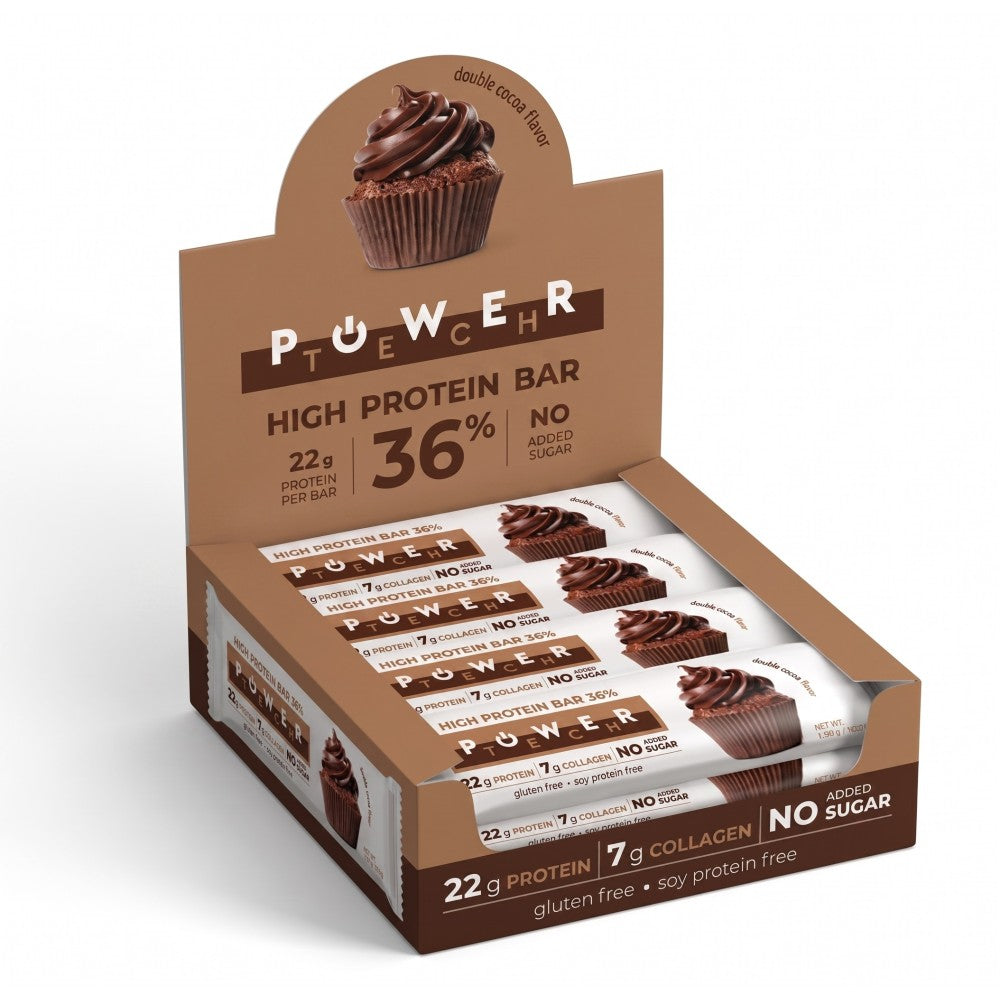 Power Tech High Protein Bar 36% Double Cocoa 60g