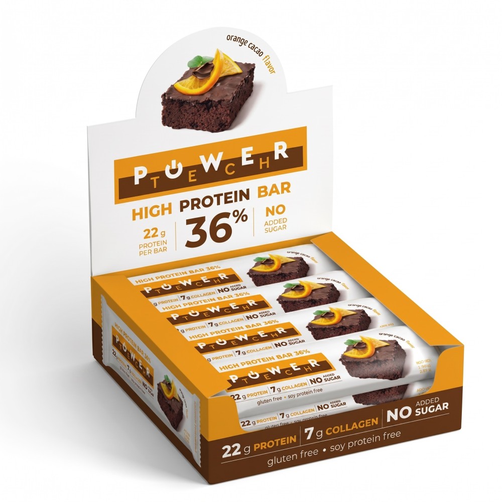 Power Tech High Protein Bar 36% Orange Cacao 60g